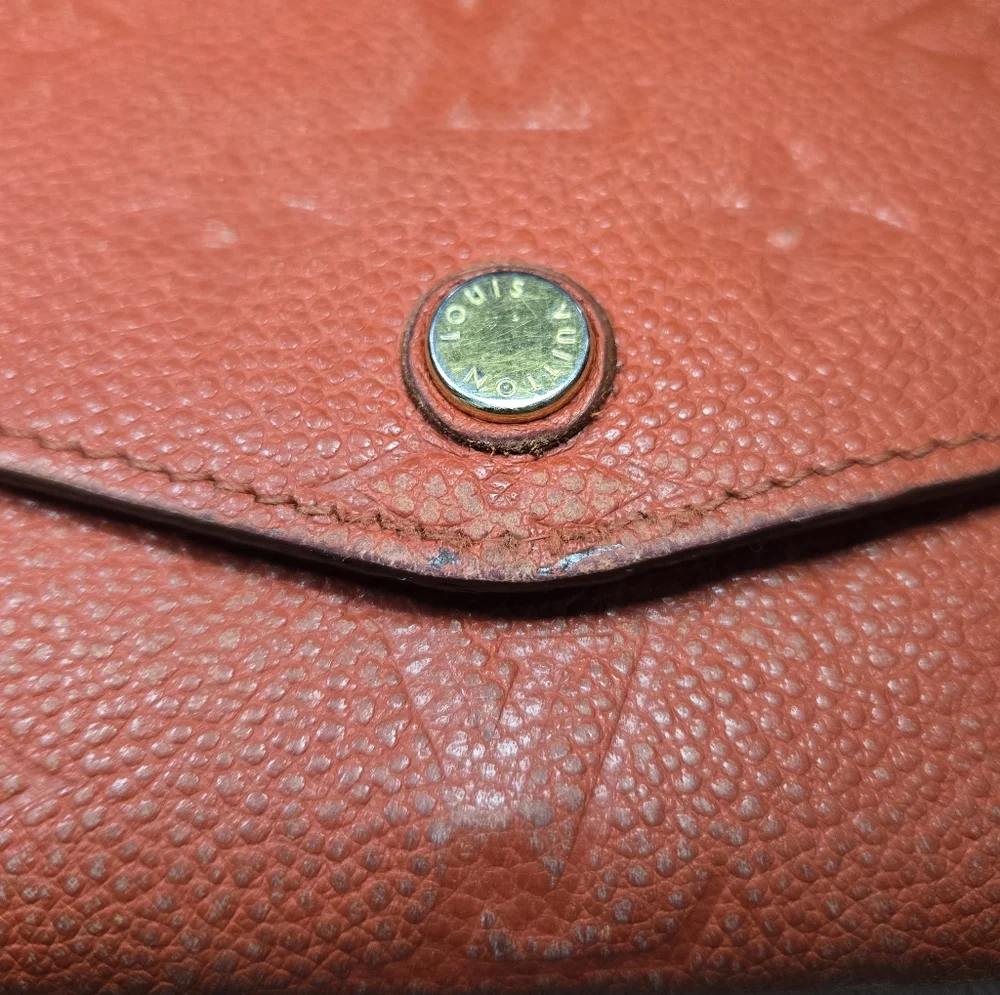 🐢 Louis Vuitton Portefeuille Curieuse Empreinte Red Wallet 2in1 Great Condition - Picture 3 of 15